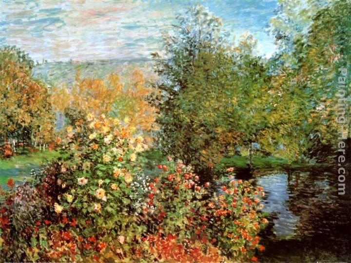 Claude Monet Stiller Winkel im Garten von Montgeron